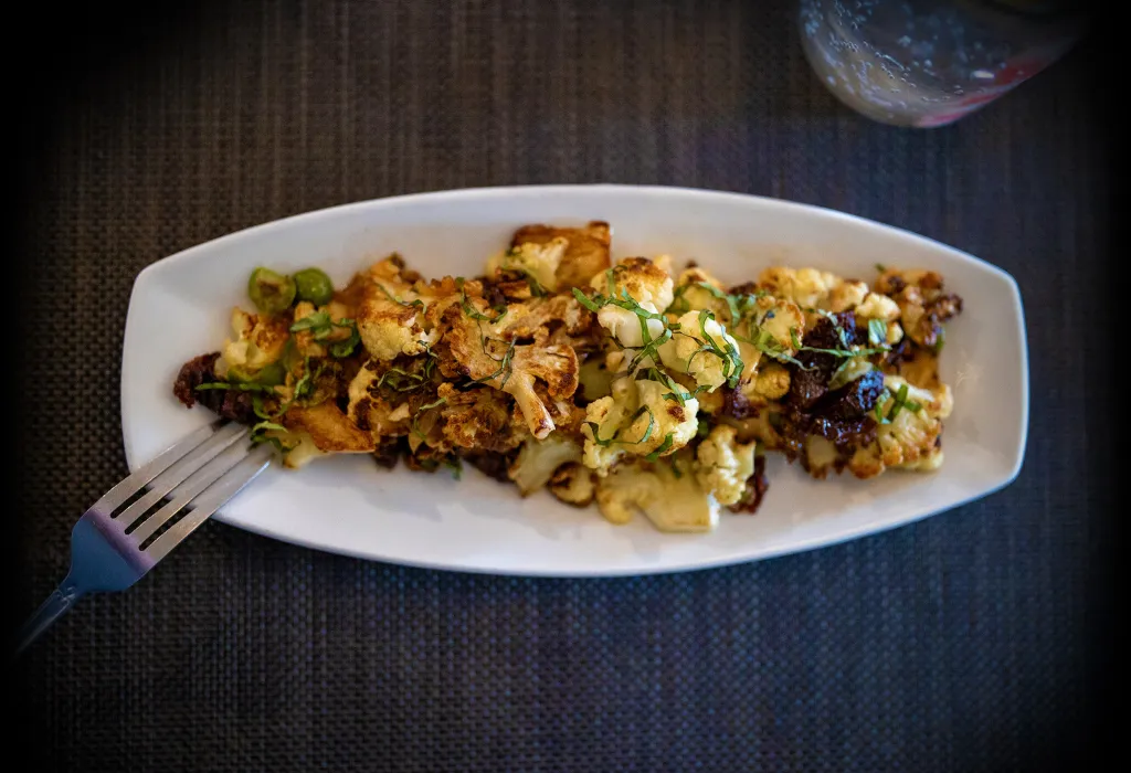 A vegetarian dish at South Lane Bistro