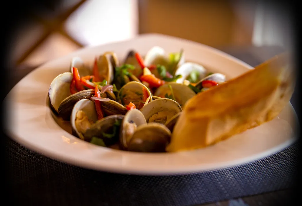 A seafood dish at South Lane Bistro
